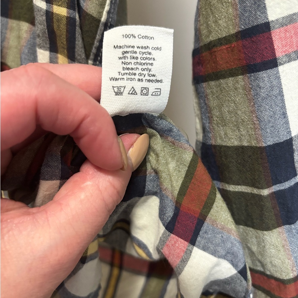 NWOT Alex Mill Classic Mill Shirt Madras Plaid Red/Navy XL - Picture 5 of 7